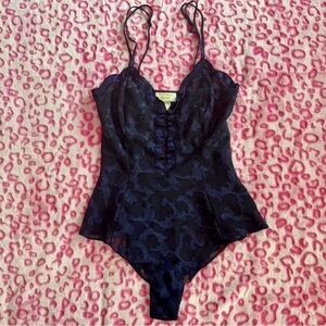 Vintage Victoria's Secret Purple Lace Bodysuit